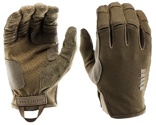 HWI Gear TAC-TEX PRO TACA300 Gloves, Hunting, Outdoor Sports, Touchscreen, Light Duty, Breathable, Dexterity, Coyote Brown, Medium