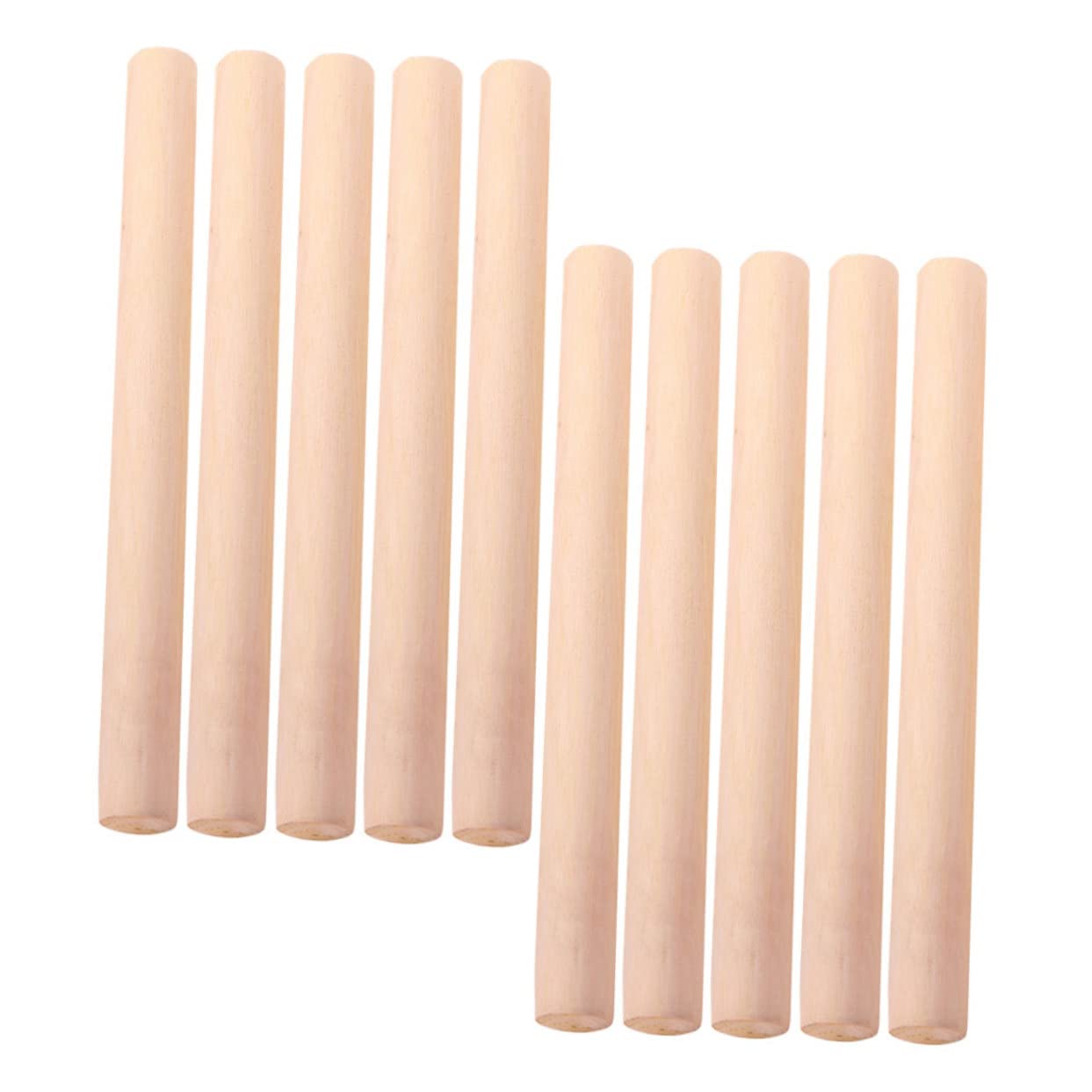 Hemobllo Mattarelli senza Sbavature in Legno 10 Pezzi Superficie Liscia per Stendere la Pasta per Impasti di Pancake e Biscotti Utensili Cucina