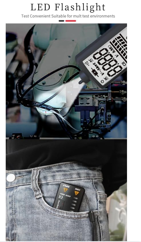 ADMS1CL Multimeter Dual Mode Intelligent LCDDigital Tester 2000 Counts VoltageNCV TrueRMS Meter