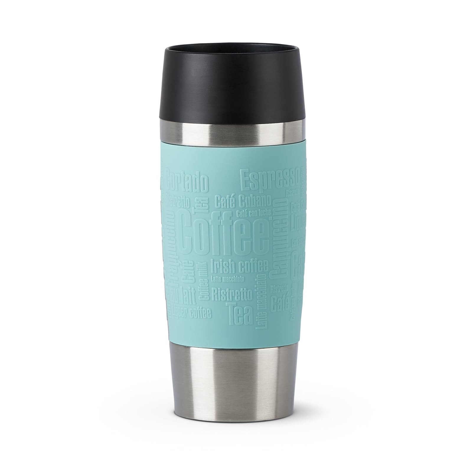 EMSA Travel Mug Thermo-/Isolierbecher (0,36L Fassungsvermögen , 4h heiß/ 8h kalt, 100% dicht, auslaufsicher, Easy Quick-Press-Verschluss, 360°-Trinköffnung) Mintgrün N2012900