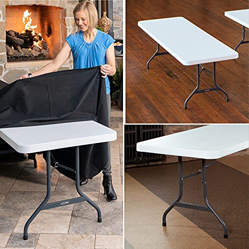 Table pliante multifonction 2m40 en granit blanc pour buffet - 8