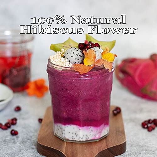 Jamaicool Hibiscus Flowers 100% Natural (5 Handy Bags, Each Makes 1 Gallon) - Tea Bags - Dried Flowers - Leaves - Flor de Jamaica Natural - Te de Jamaica