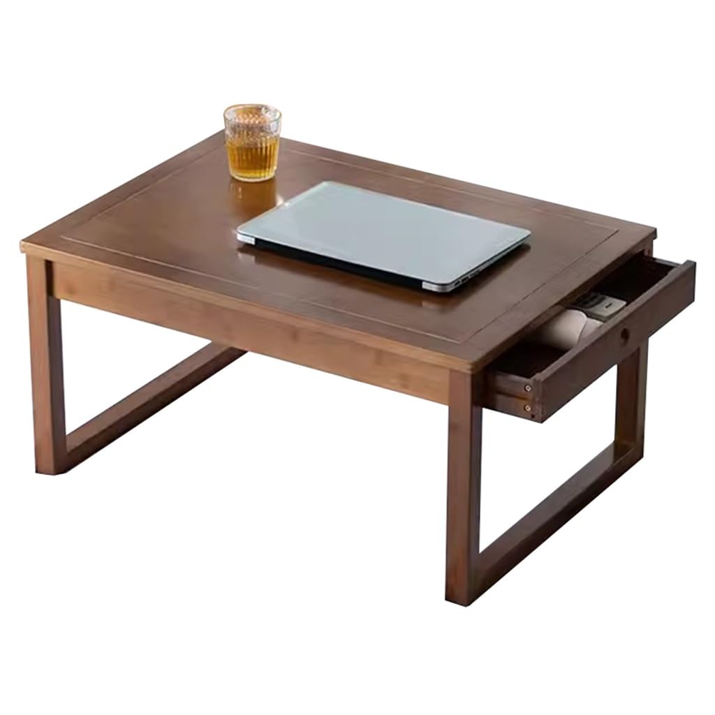 Low Small Table Tea Table Floor Japanese Style Rectangle Coffee Table With Drawer, Bedroom Tatami Bamboo Low Table, Old Style Bay Window Table