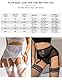 ohyeahlady Breit Strapsgürtel Retro Übergröße Sexy Strumpfhalter mit 6 Strapsen Halter Hohe Taille Strapsen Dessous Große Größen Hüftgürtel Strumpfband Strumpfhose Garter Belt Plus Size Schwarz,XL