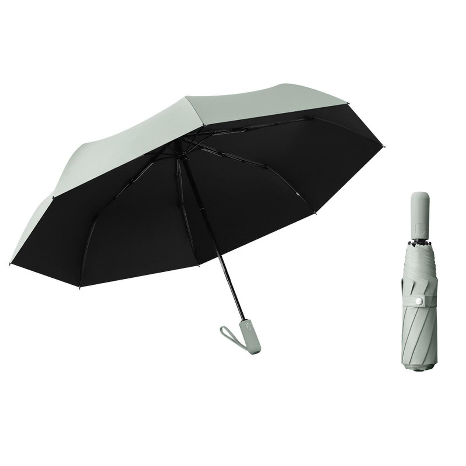HXTBDBG Umbrella Three-fold Open And Close Sun Protection Uv Folding Umbrella-grey