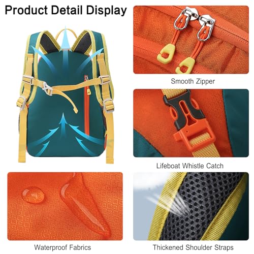 Mochila de senderismo impermeable 5L ligera naranja miniatura 4