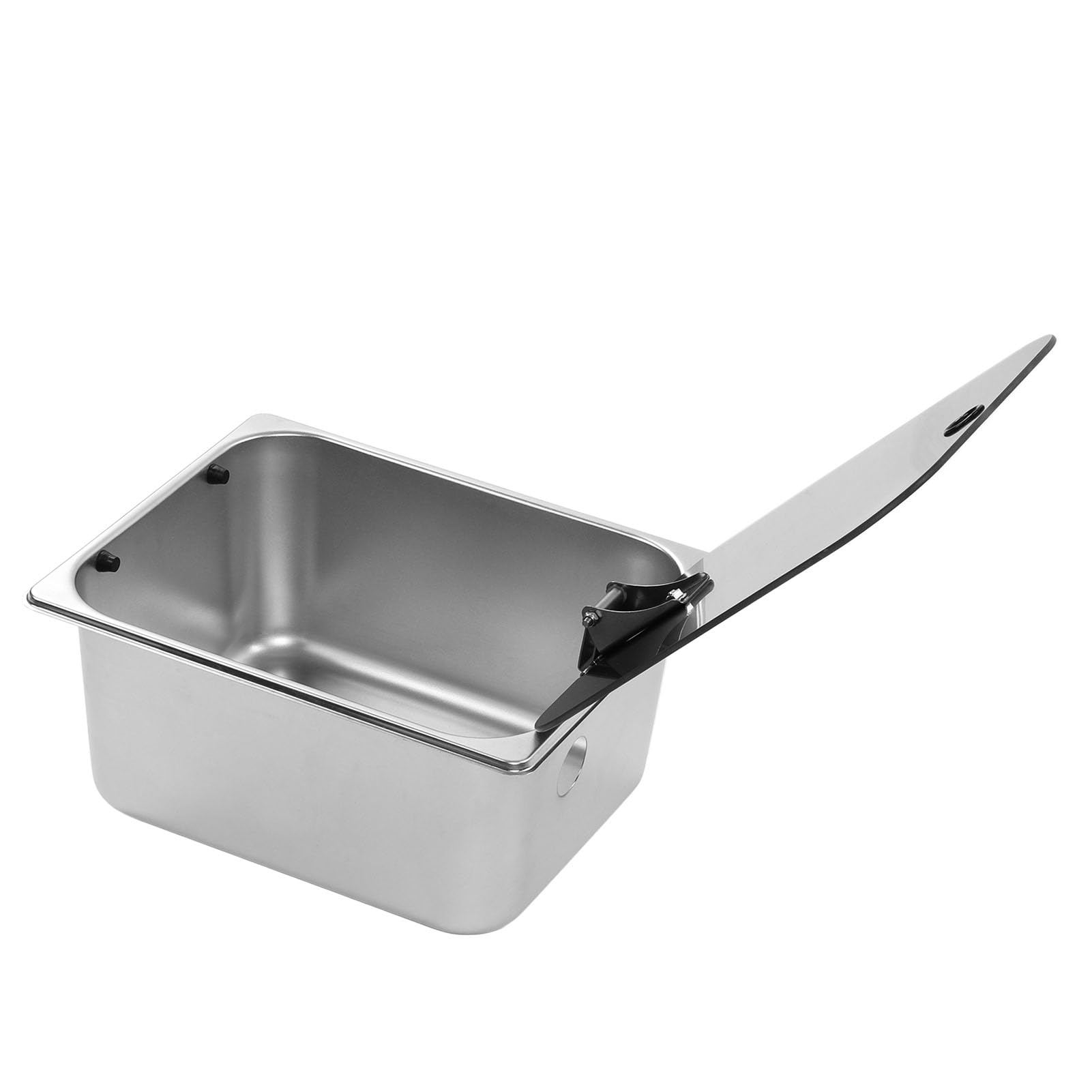 Drfeify Zlew Kuchenny do Samochodu Kempingowego, Zlewozmywak ze Stali Nierdzewnej 304 z pokrywą ze Szkła Hartowanego, Pojedyncza Komora 300 X 240 X 150 Mm, Odpływ 40 Mm, do Kuchni Kempingowej Van
