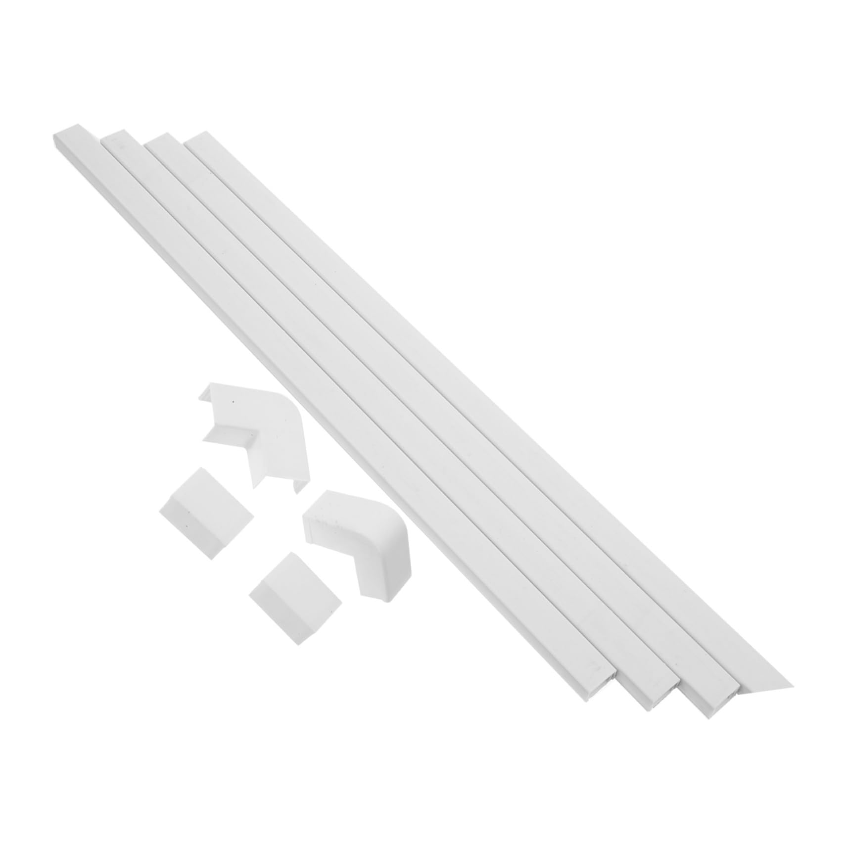 NUOBESTY 4 Set Canalina Passacavi per Muro Copricavo per Tv e Striscia Nascondimento Facile Installazione e Resistente Al