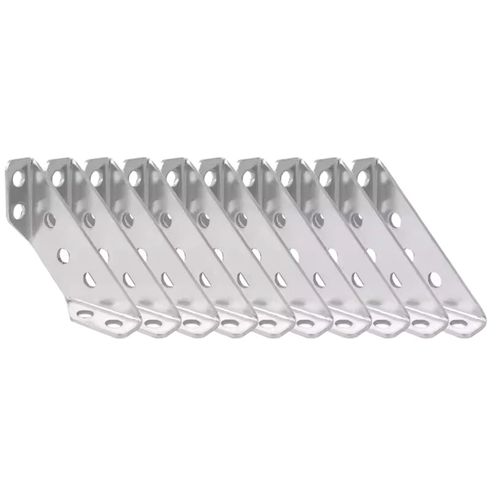 Furniture Corner Connector Thickened Stainless Steel Angle Code 90 Degrees Right Fixed Bracket Furniture Connectors with Screw(Color 2,6pcs)