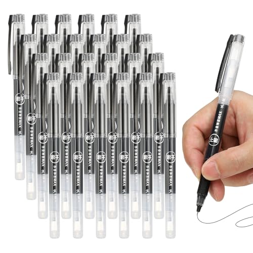 Bolígrafos de gel 0.5mm PATIKIL, pack 24 tinta negra