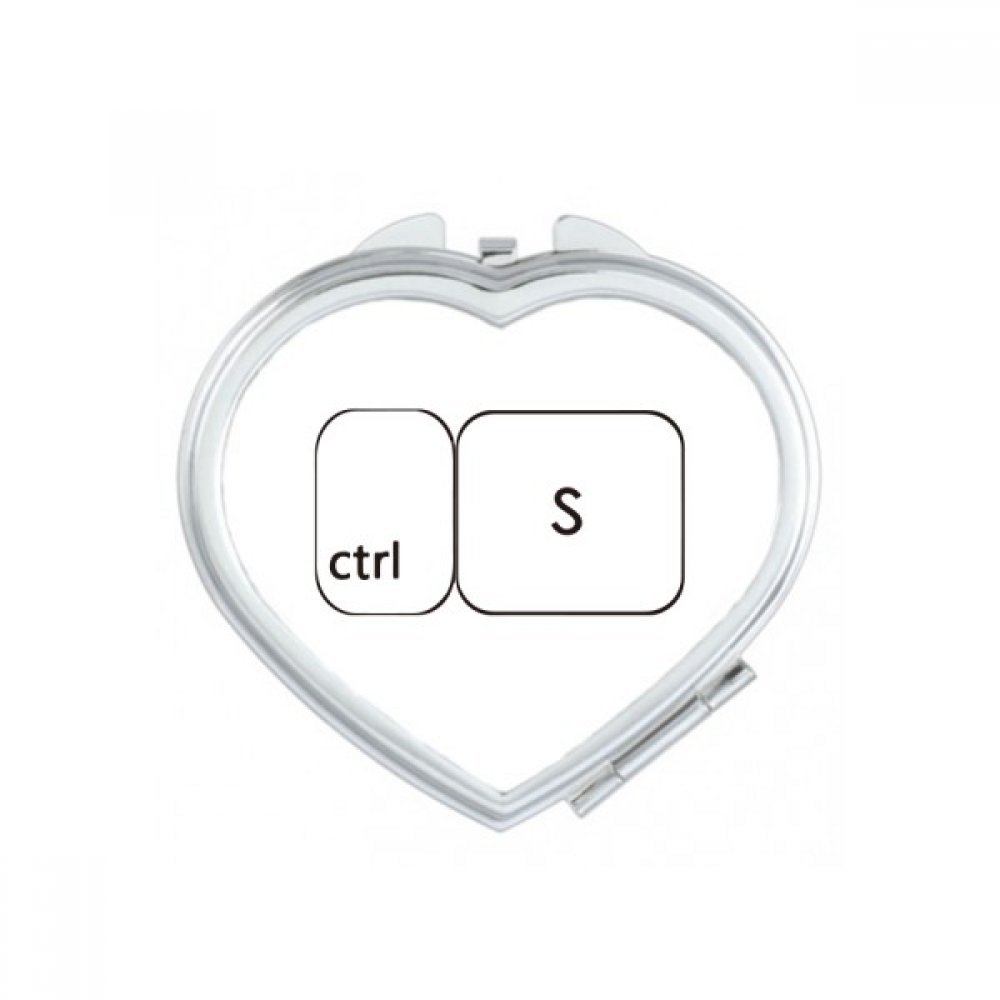Miroir de Poche Ctrl A Coeur DIYthinker Accessoire de Maquillage Compact et Portable