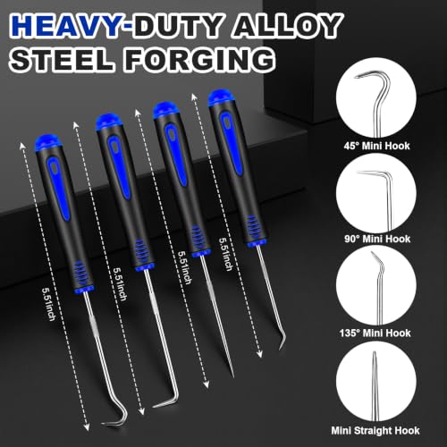 Image of 22Pcs Car Trim Removal Tool Kit, Panel Clip Plier Pick Hook Set, Blue