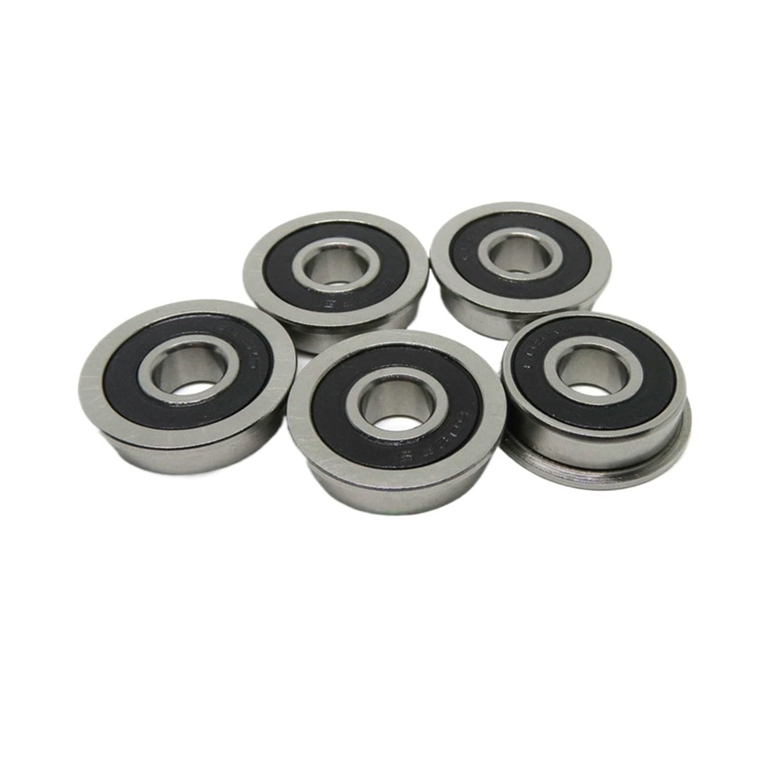 TADZKKIWM F6001 F6002 F6003 F6004 F6005 F6006 Flange Bearing Deep Groove Ball Bearing(Iron Cover,5PCS-F6005)