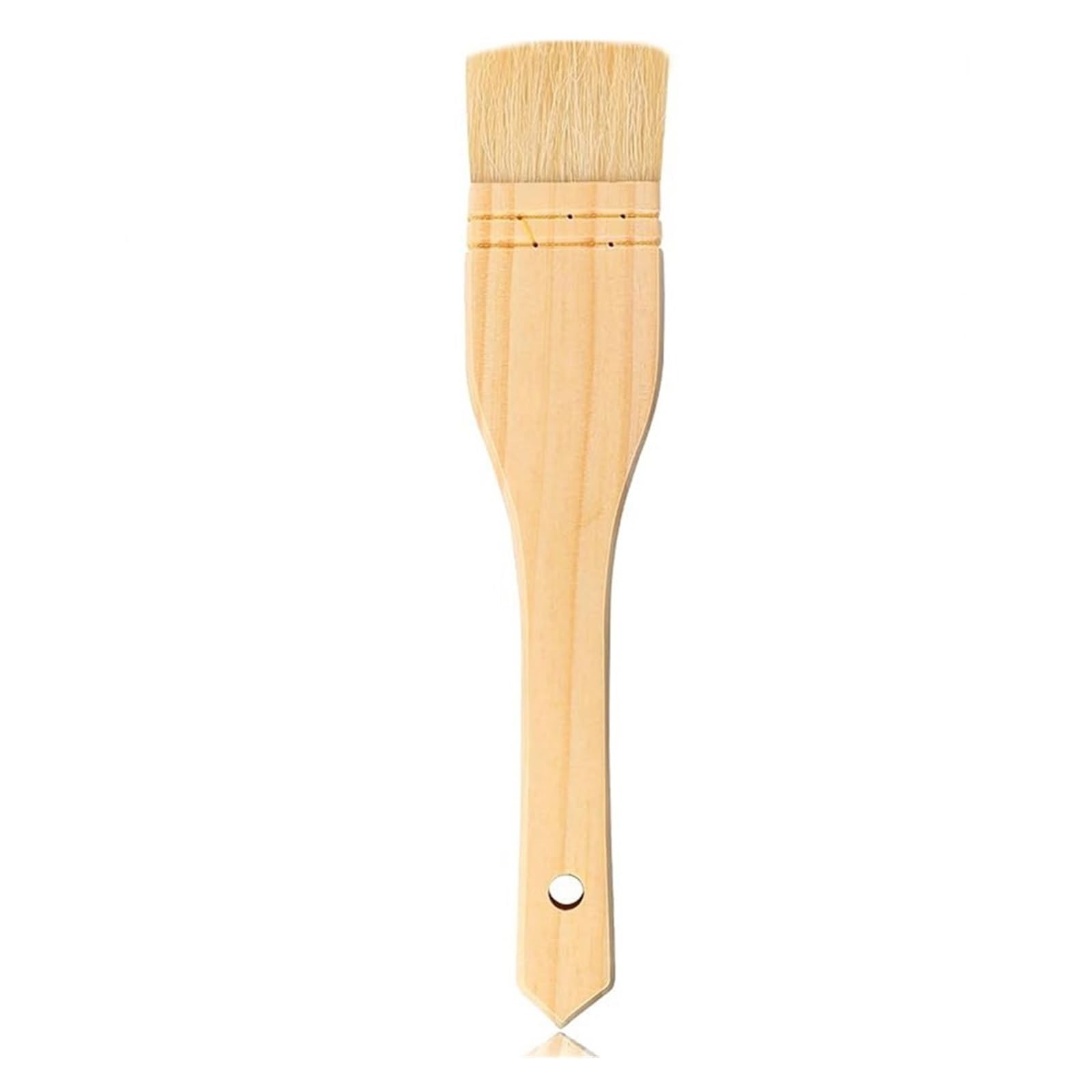 Hake Paint Brush Set - 1/4pcs Flat Brushes, Crafted with Premium Goat Hair Bristles, for Watercolor, Wash,Pot(Medium Wool Brush)