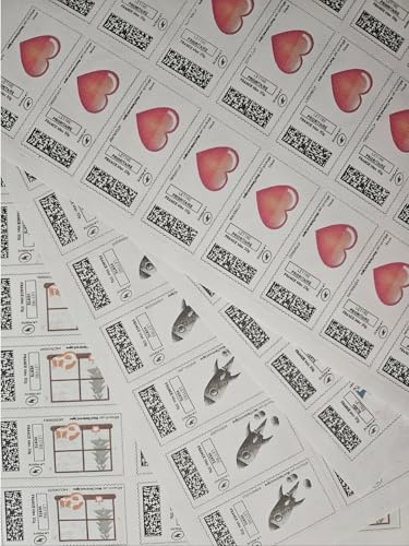 Bogen mit 24 Briefmarken 1 kg – Briefmarken selbstklebend – grüne Buchstaben – permanente Gültigkeit – Briefmarken Poste France Heft – selbstklebendes Etikett Frankreich – für Pakete