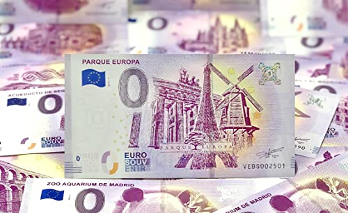 Billete 0 € Euros - Personalizado Parque Europa Madrid - Impreso en Papel Moneda - Detalle de Boda Original - Cero Euros - Euro Souvenir