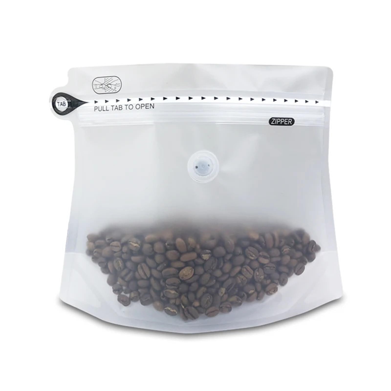 Coffee Bags With Valve 50 Piece Coffee Bean Packaging Bag Self Standing Gas Valve Sealed Snack Tea Nut Zipper Frosted Storage Reusable(500g)