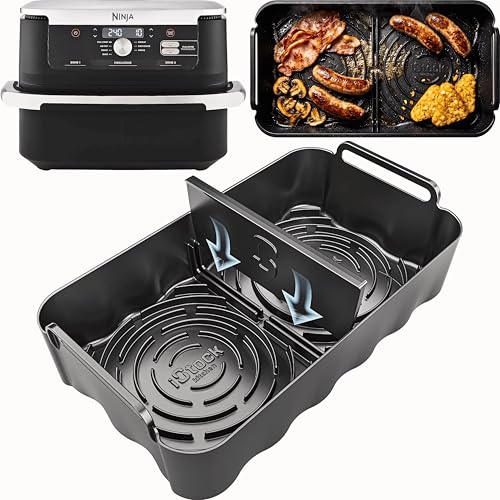 Airflow Max Ninja FlexDrawer 10.4L AF500UK 3-in-1 Silicone Liner with Divider | Glove-Like Fit | 3.5mm Thick with 15mm Ridges for Airflow | Ninja AF500UK Accessories 1PC | by iStock Kitchen