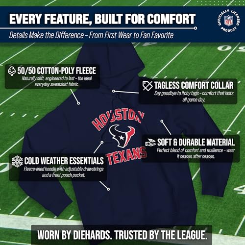 Image of Team Fan Apparel NFL Gameday Hoodie Pullover Sweatshirt for Men and Women | Officially licensed NFL Gameday fleece pullover - kangaroo pocket, ribbed cuffs, drawstring hood, unisex fit