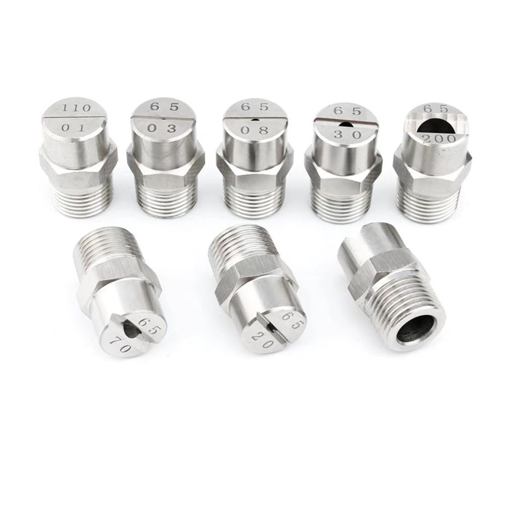 BTYQKZVPM Pressure Washer Nozzles， 65 Degree 1/8-1/2In Pressure Washer Nozzle Tips(No.30: 1/8 (3.6MM Aperture),5PC)