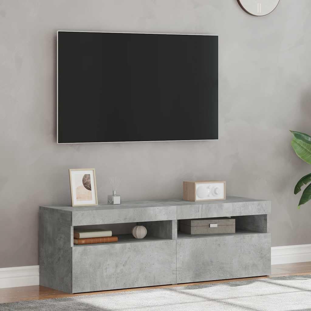 Moderno con luces LED RGB para sala de estar 2 uds gris 60x35x40 cm