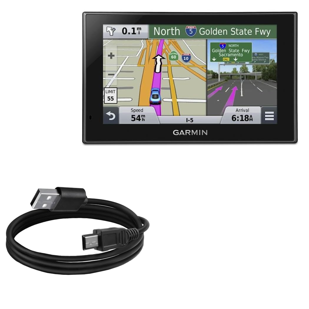 BoxWave Cable Compatible with Garmin Nuvi 2599LMTHD - DirectSync Cable, Durable Charge and Sync
