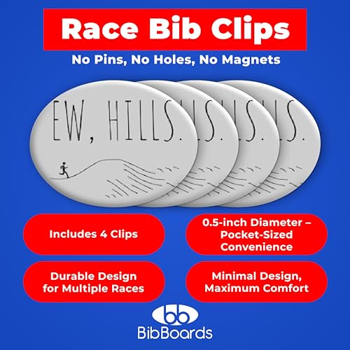 Clips de sécurité BibBoards pour dossard de course Ew Hills - 2