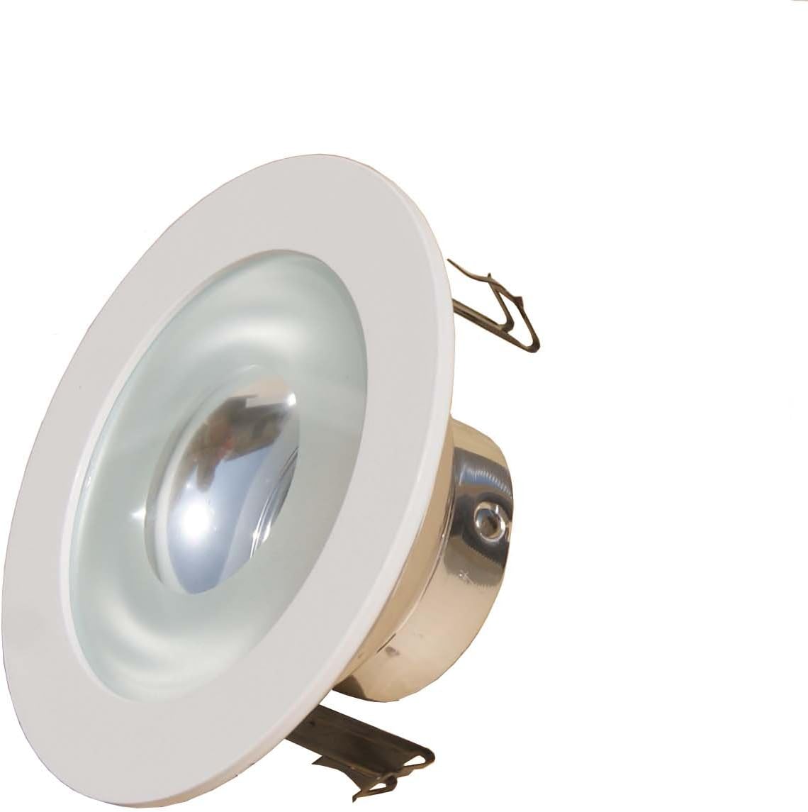 4 Inches Semi-Frosted Shower Trim/Trims for Low Voltage Recessed Light/Lighting-White Fit Halo/Juno