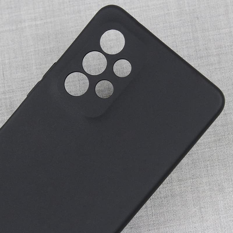 Image of Mobile Back Cover Case for Samsung Galaxy F52 (5G) (Silicone Case|CameraProtection|Black SC1510)