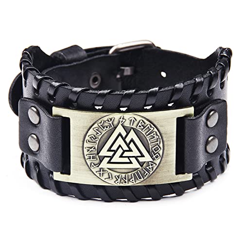 Bracelet viking en cuir pour homme idéal pour les festivals médiévaux