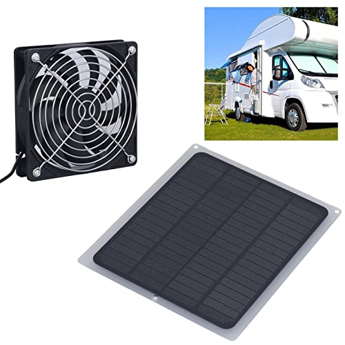 Jiawu Solarventilator, 6 W, Wetterfester, Solarbetriebener Ventilator, Solarpanel-Lüfter-Kit mit Schutznetz… – Bild 5
