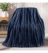 Exclusivo Mezcla Extra Large Fleece Throw Blanket for Couch and Sofa, Super Soft and Warm 300GSM Blankets, Navy Blue All 51VxBpsZHuL. AC SR166,182