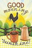 Toland Home Garden 109757 Good Morning Sunshine Coffee Flag 28x40 Inch Double Sided Coffee Garden Flag for Outdoor House Farm Flag Yard Decoration