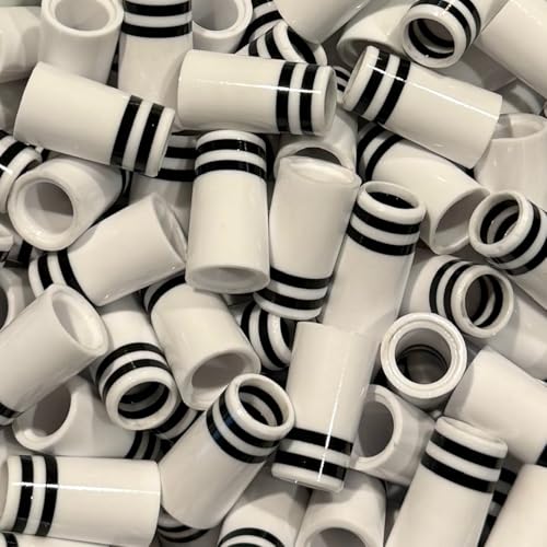 The Golf Club Trader (12) Premium Quality Iron Ferrules White w/Double Black Rings 1”