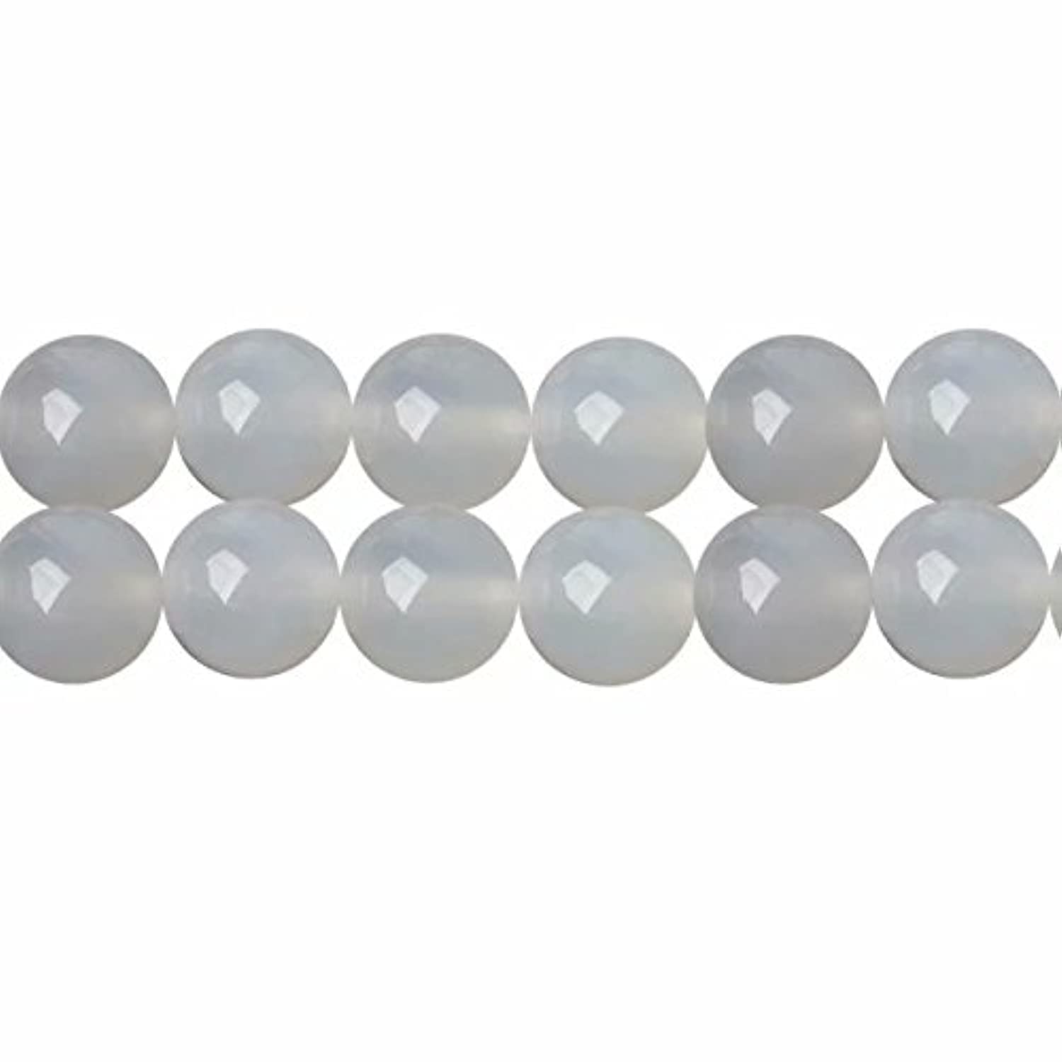 Skybeads White Agate Beads Jewellery Making Beads Supply One Full Strand 15 Inch Genuine White Agate Stone 8Mm Loose Beads Apx 46 Pcs