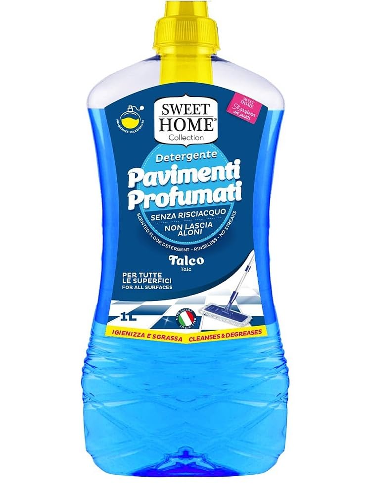 Sweet Home Detersivo Pavimenti Detersivo Pavimenti - Limpiador de suelos (12 unidades, 1 litro, incluye llavero Beni Culinari gratuito)