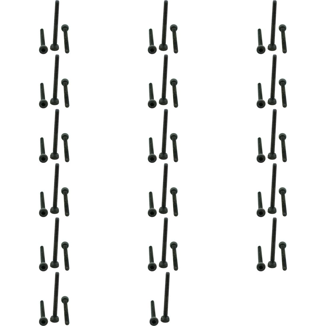 XunLiu 50PCS M2X20mm Alloy Steel Grade 12.9 Hex Socket Head Cap Screws, Black Oxide, for Precision Electronics, 3D Printer & Micro Mechanical