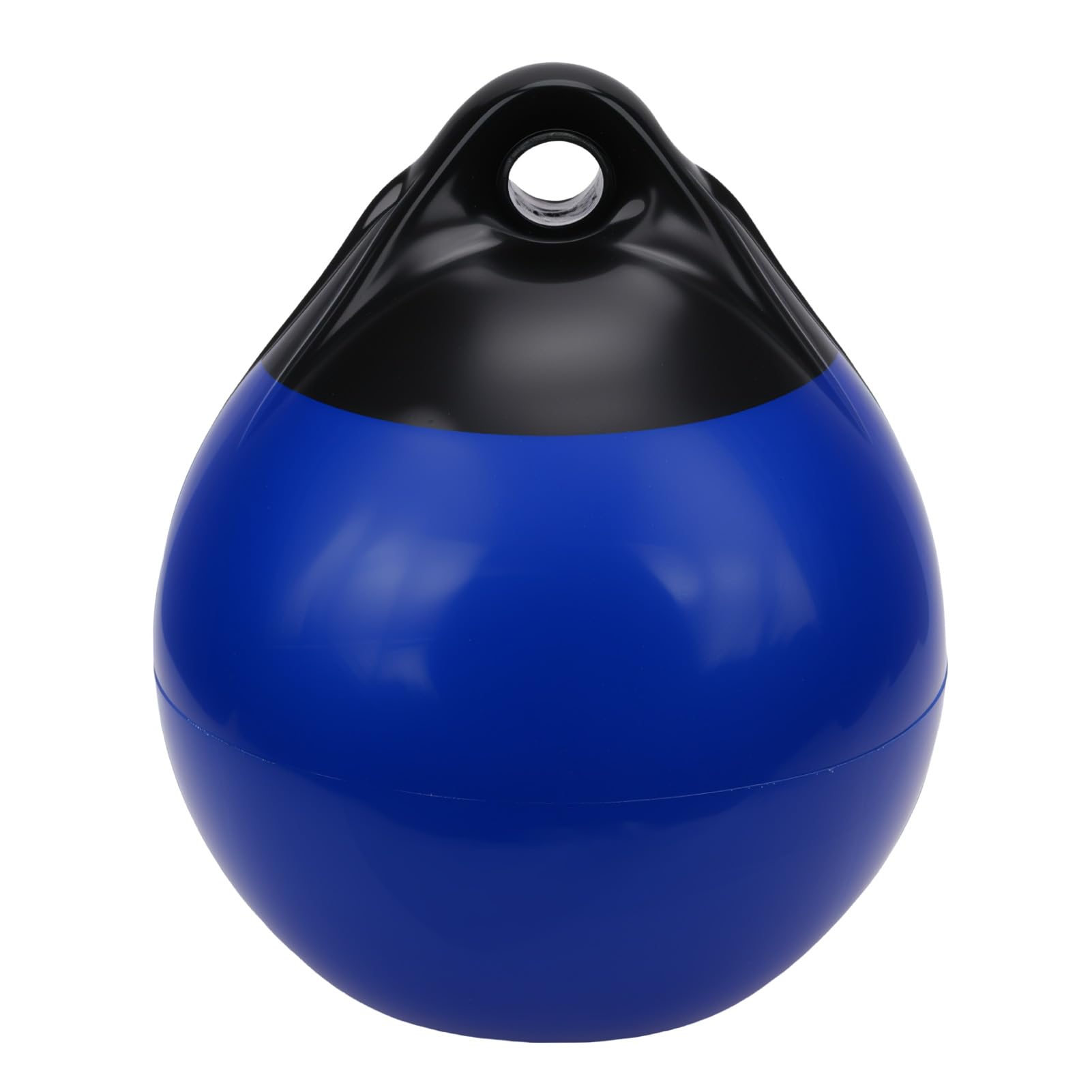 Boat Buoy Float, Inflatable PVC Mooring Buoy and Boat Bumper, Round Floating Ball for Yacht and Boat Docking in Black and Blue