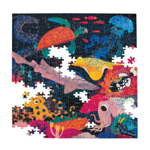 Mudpuppy Puzzle Ocean Iluminado en la Oscuridad 500 Piezas para Niños y Familias, Rompecabezas con Tema Oceánico que Brilla en la Oscuridad miniatura 5