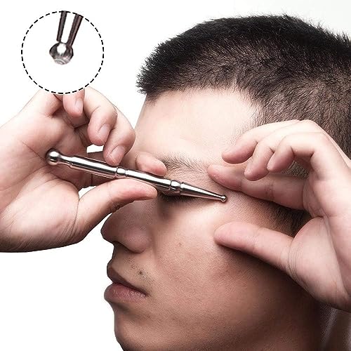 Image of Acupuncture Pen, Facial Reflexology Tools Stainless Steel, Trigger Point Massager Tool, Deep Tissue Massage Tool 1 pcs (Accupresour pen 3)