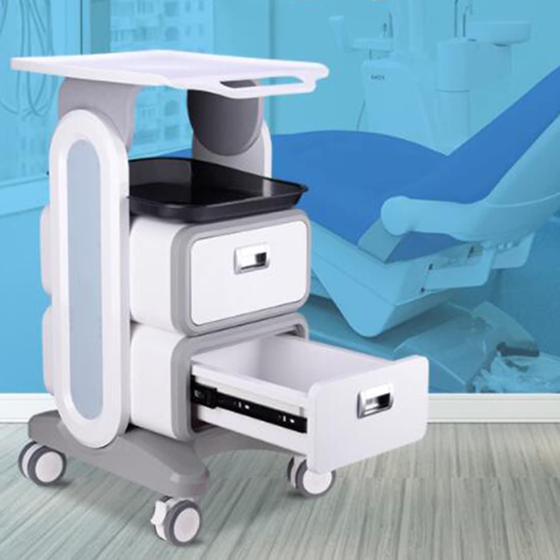 GUNEL Carrello Medico Mobile con cassetti, Ruote girevoli a 360° Carrello portaoggetti Medico per ambulatorio dentistico ospedaliero, Laboratorio di Bellezza (Size : 2 Drawers)