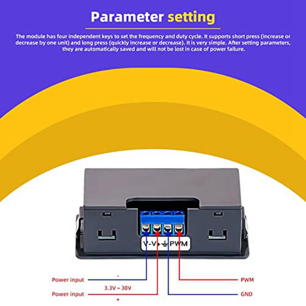 Generatore di segnale regolabile PWM Frequenza di impulso Duty Cycle rettangolare Generatore di segnale quadrata 3.3-35V 5-30MA 1 PZ