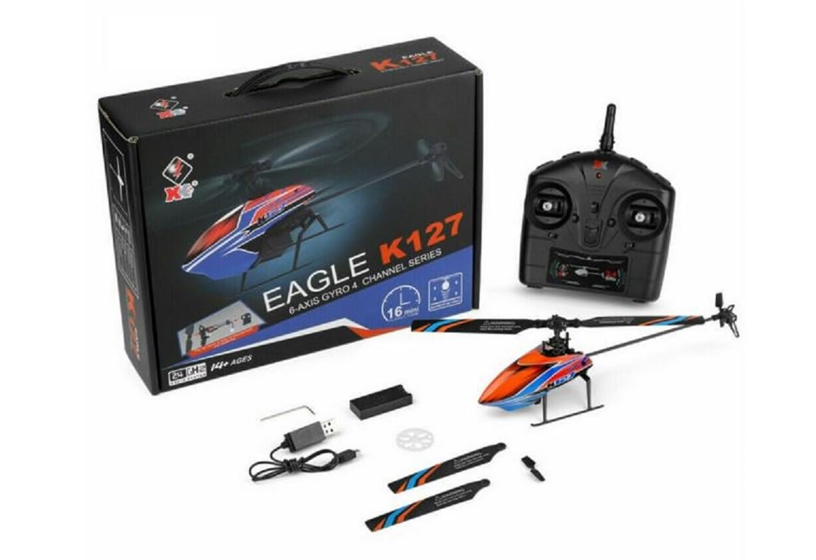 WLtoys V911S verbesserte nachfolge Version XK-K127 Eagle Helicopter 2.4G 4CH Flybarless RC Hubschrauber RTF
