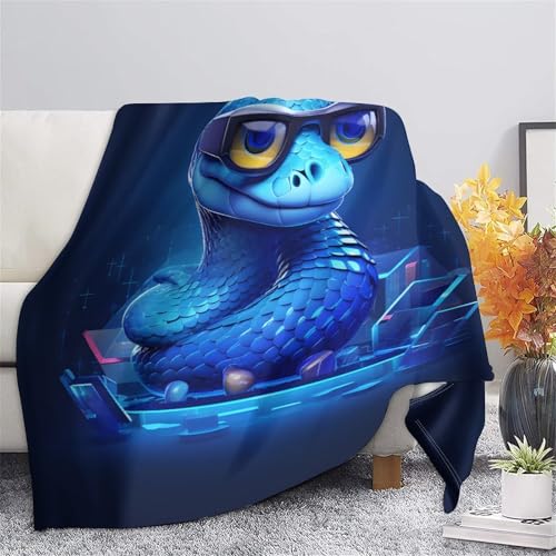 Couverture serpent 3D plaid microfibre chaud grand format 150x200 cm - 5