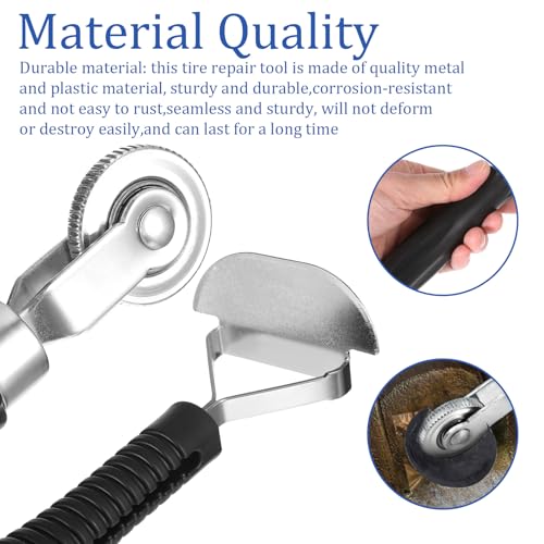 Image of DIVINA VITAE 33Pcs Tire Patch Roller Kit, 30Pcs Tire Patches(32mm /42mm /55mm) with Tire Patch Roller Inner Liner Scraper Tire Buffing Wheel for Car Tire Grinding Polishing Accessories Kit