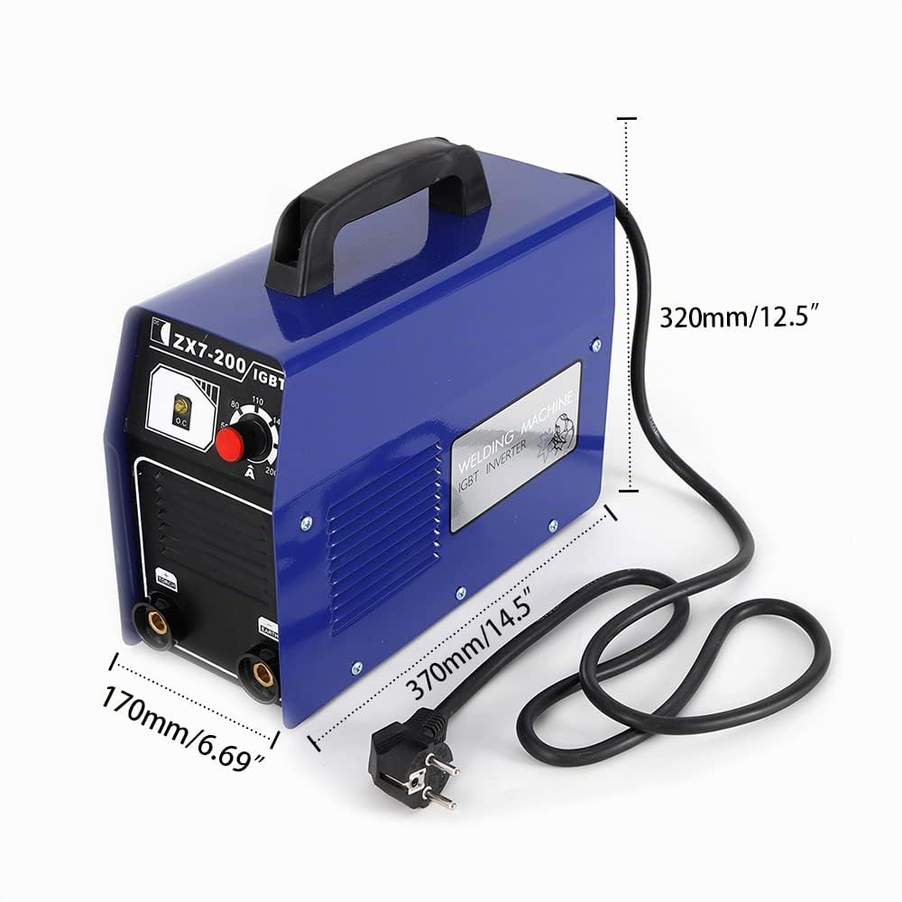 Saldatrice per elettrodi, inverter, elettrodi Inverter ARC Welder con 3000 W, incl. supporto per elettrodi, morsetto di massa, saldatore portatile compatto per professionisti e casa