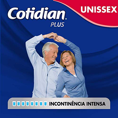 Fraldas para adultos Cotidian Plus Unissex - Incontinência Intensa, 9 unidades, Tamanho M, Cintura: