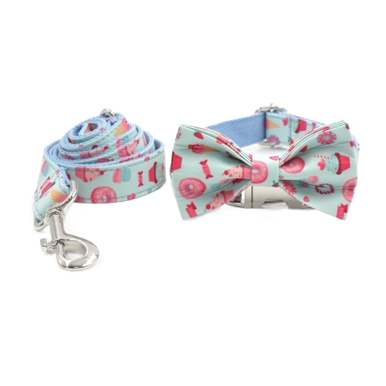 Morbido Guinzaglio Per Cani Set Collare E Guinzaglio Per Cani Con Motivo A Ciambella Per Collana Confortevole Forniture Per Animali Per Morbido Antiscivolo Flexi(23-30cm)