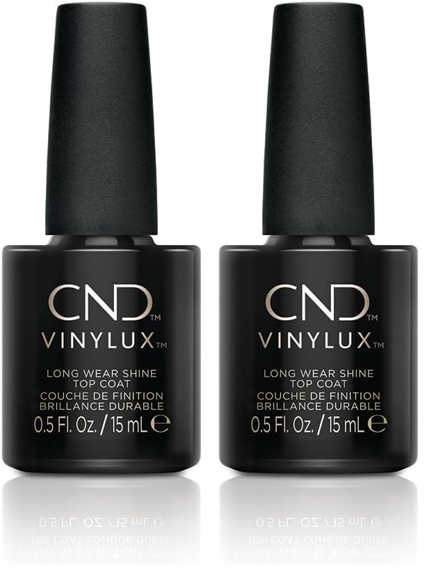 CND Vinylux - Nagellack Top Coat, Einfache Anwendung, Hält über eine Woche, Schnelltrocknende Formel, Leicht zu Entfernen, Schützt den Nagellack, Extra Glanz, 15ml (Packung mit 2)