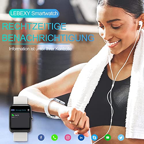 LEBEXY Smartwatch per uomo e donna, contapassi